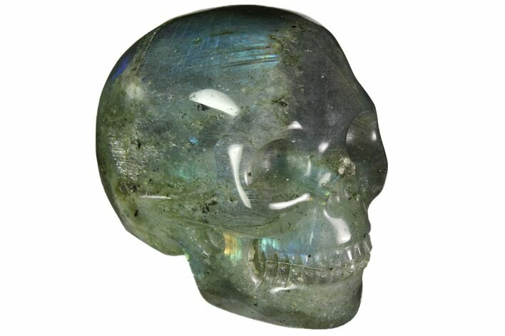Realistic, Polished Labradorite Skull #116300